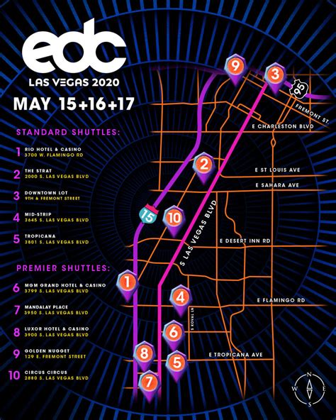 edc shuttle map